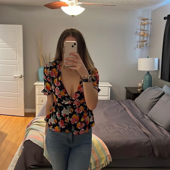 Zara tied blouse, small - Picture 1 of 7